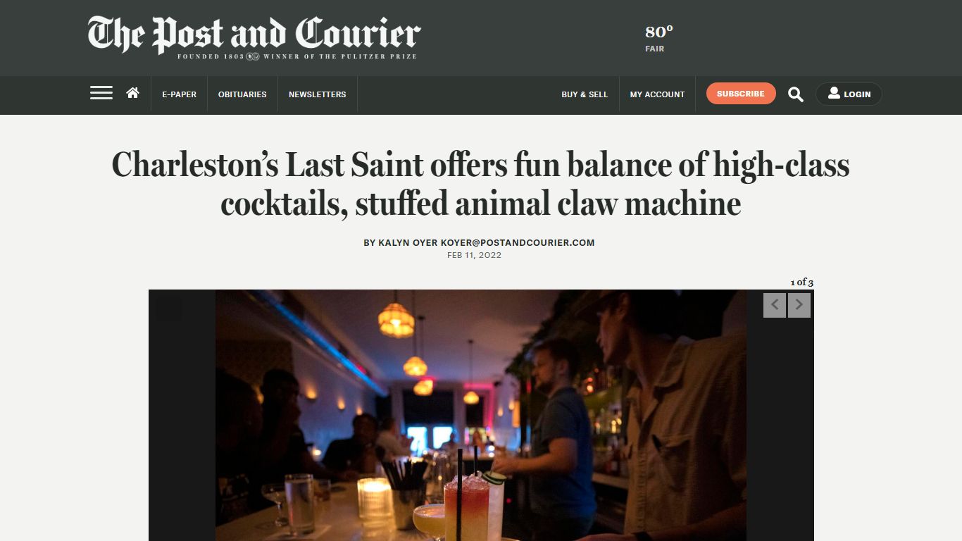 Charleston's Last Saint offers fun balance of high-class cocktails ...